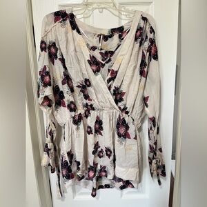 Women’s Floral Wrap Blouse